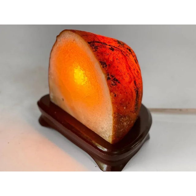 Ambient table lamp in Amethyst 20th century Italy White and Brown Color. Up to 250V (Europe/UK Standard).The wiring of...