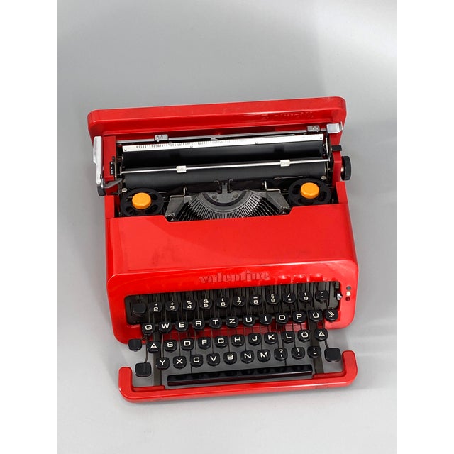 Contemporary Red Valentine Typewriter by E. Sottsass and P. King for Olivetti, Italy, 1970s For Sale - Image 3 of 18