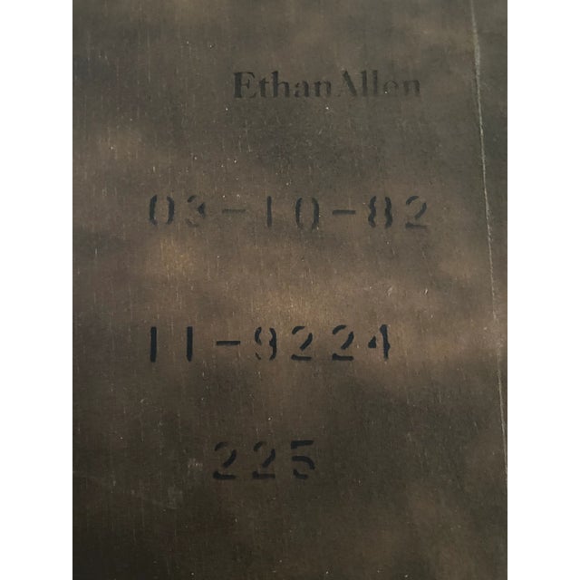 Late 20th Century Late 20th Century Ethan Allen Georgian Court Cherry Vintage Drop Front Secretary Desk With Curio/Bookcase Top For Sale - Image 5 of 12