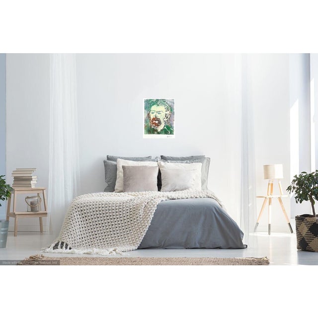 "Green Eyed Man With a Beard" by Listed Artist Martha Holden For Sale In Los Angeles - Image 6 of 7