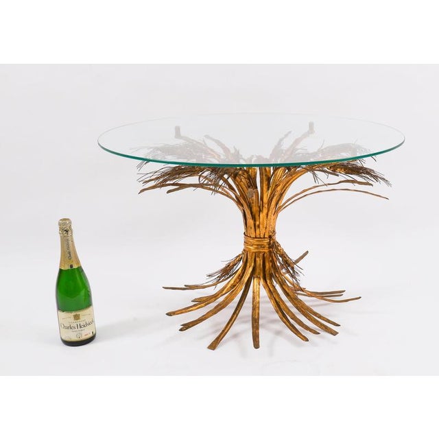 Vintage Hollywood Regency Gilded Wheat-Sheaf Coffee Table, 20th Century For Sale - Image 12 of 14