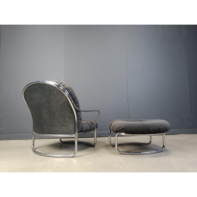 Set of Model 915 Lounge Chair with Ottoman attributed to Carlo De Carli for Cinova, 1970s For Sale - Image 10 of 12