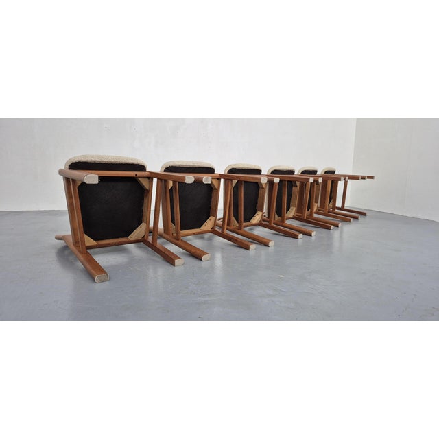 Danish Dining Chairs in Teak and Wool from Dyrlund, 1970s, Set of 6 For Sale - Image 9 of 15