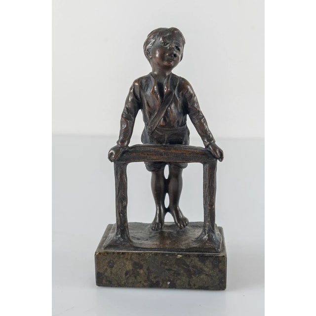 Early 20th Century Early 20th Century Austrian German Bronze Boy Figure For Sale - Image 5 of 10