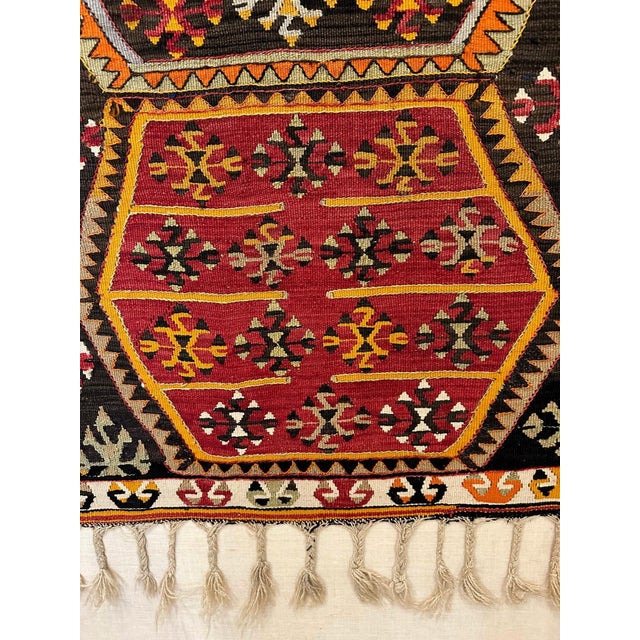 Red Antique Turkish Anatolian Kilim Rug of Matrimony For Sale - Image 8 of 18