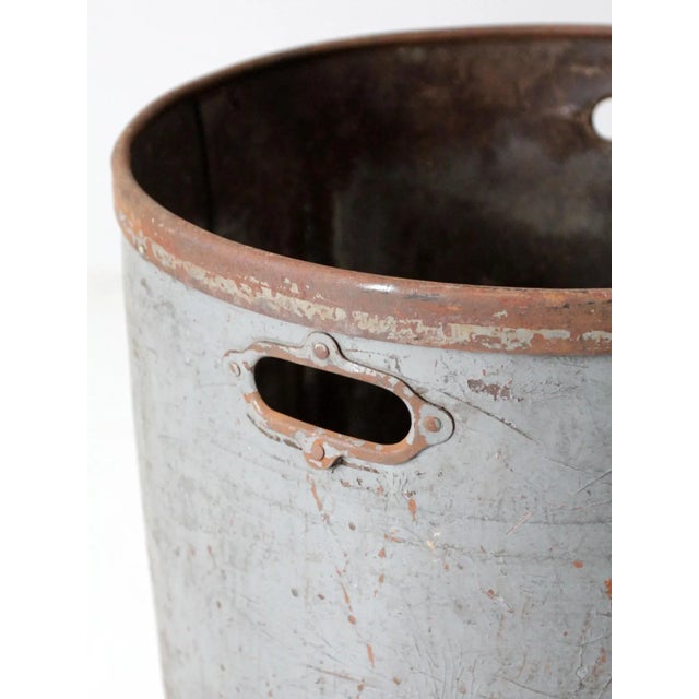 Vintage Industrial Storage Can on Castors For Sale - Image 6 of 12