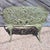 Set of Green Painted Metal Outdoor Garden Furniture: Antique Cameo Pattern, Six Pieces For Sale - Image 11 of 17