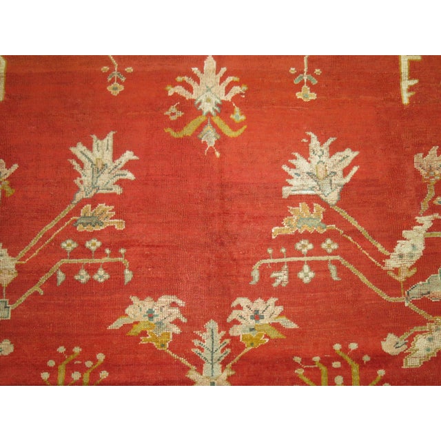 Antique Oushak Rug For Sale - Image 10 of 18
