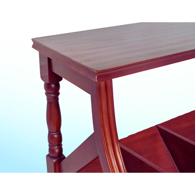 Wood Vintage Edwardian/Regency Style Book Trough Console Table For Sale - Image 7 of 8
