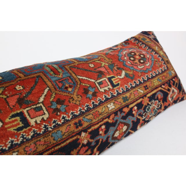 Antique Multi Color Tones Persian Lumbar Rug Pillow Cover -15'' X 47'' For Sale - Image 11 of 12