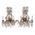 1980s Rocco Czech Bohemian Gilt Metal & Crystal Chandeliers - Pair For Sale