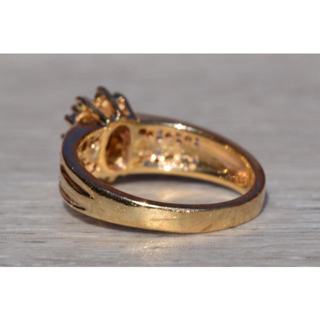 1990s The Cardston: Ladies 14K Yellow Gold Ring set with Ruby and Diamond For Sale - Image 5 of 10