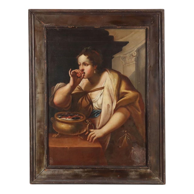 The Suicide of Portia, Oil on Canvas For Sale