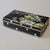 1950s Vintage Japanese Cloisonné Floral & Bird Hinged Box on Black Ground For Sale - Image 5 of 8