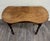 Farmhouse Antique American Primitive Rustic Kidney Shaped Writing Desk Console Table For Sale - Image 3 of 11