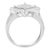 Contemporary .925 Sterling Silver 2/5 Cttw Princess Cut Diamond Square On Point Cluster Composite Cocktail Ring (H-I Color, SI1-SI2 Clarity) - Size 6 For Sale - Image 3 of 5