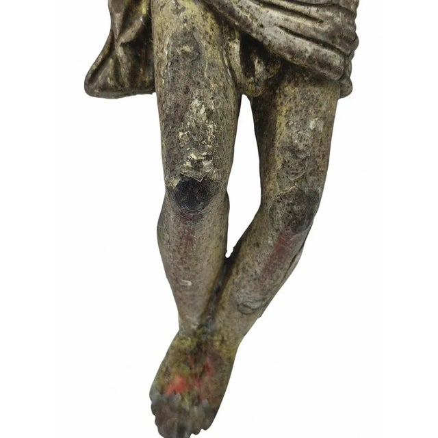 Antique Polychrome Papier Mâché Jesus Crucifix, Italy, 18th Century For Sale - Image 6 of 12