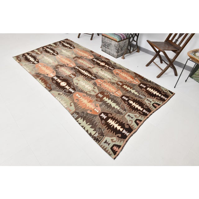 Vintage Turkish Kilim Rug For Sale - Image 14 of 14