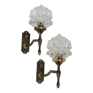 1970s Italian Brass Sconces by Targetti Sankey - a Pair