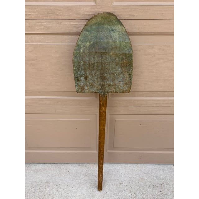 Green Antique 19th Century Hand Made Wooden Grain Shovel For Sale - Image 8 of 8