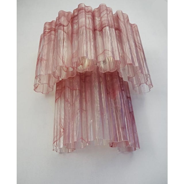 Vintage Murano Glass Tube Wall Sconces, 1990, Set of 2 For Sale - Image 9 of 16