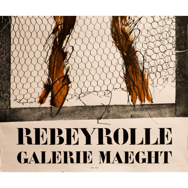 Illustration 1973 French Exhibition Poster, Rebeyrolle at Galerie Maeght For Sale - Image 3 of 3