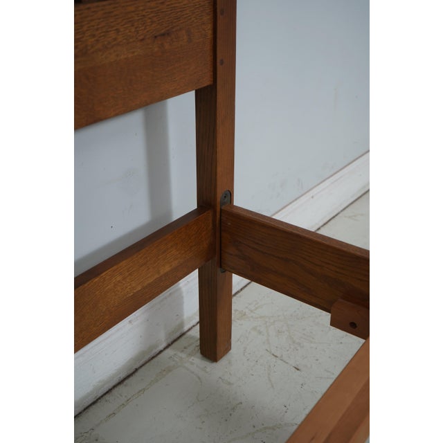 Stickley King Size Mission Oak Bed For Sale In Philadelphia - Image 6 of 12