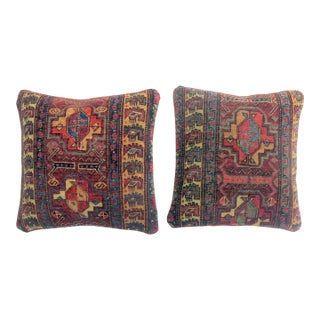 Zabihi Collection Persian Bidjar Rug Pillows - A Pair For Sale