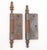 Pair of Antique 2.5 X 3 In. Victorian Cast Iron Door Hinges For Sale - Image 4 of 4
