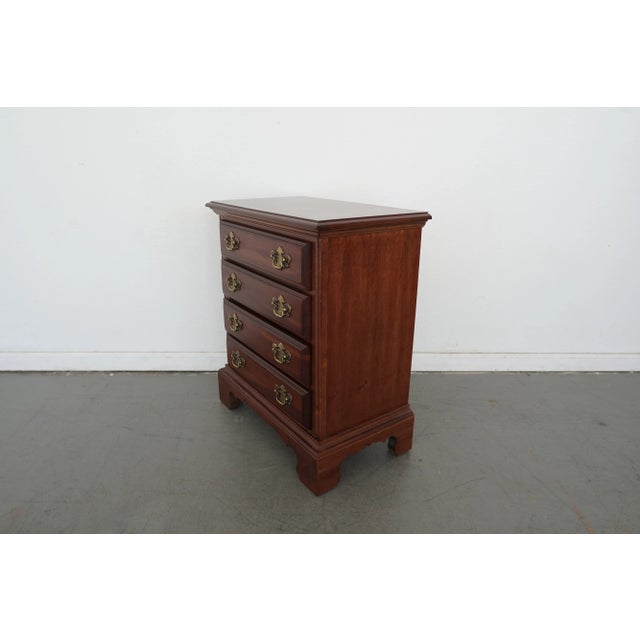 Vintage American Drew Traditional Mahogany 4-Drawer Nightstand For Sale In Austin - Image 6 of 12