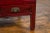Chinese Dark Red Lacquered Coffee Table with Bamboo Top and Long Drawers For Sale - Image 11 of 13
