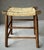 Mid 20th-Century Refined Rustic Maple Wood Mortise & Tenon Fiber Rush Saddle Seat Bench / Stool For Sale - Image 13 of 18