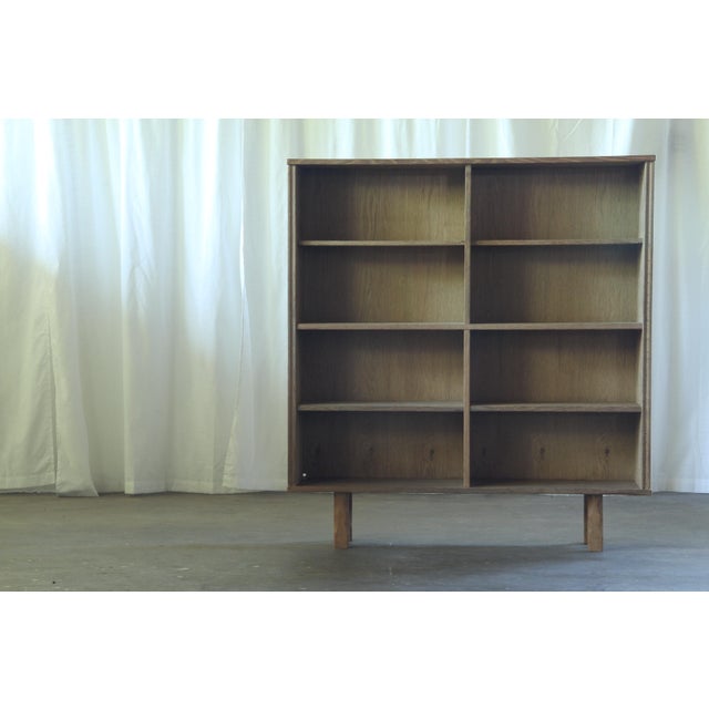 Vintage Danish Oak Bookcase with Sculptural Legs, 1960s For Sale - Image 8 of 18