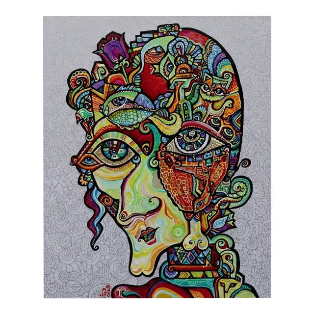 Alexander Arshansky Cubist Painting "Claude" For Sale