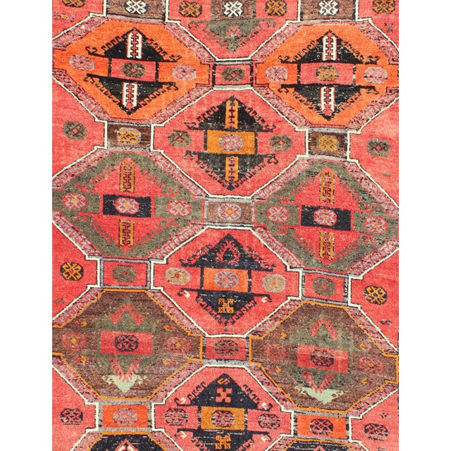 Tribal Antique Tribal From Cihanbeyli Konya With Geometric Medallions 3'10'' X 6'9'' For Sale - Image 3 of 6