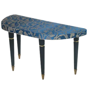 Art Deco Italian Ebonized Walnut Stool