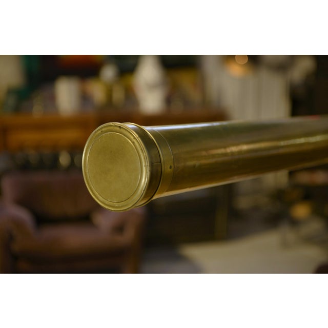 1930s Vintage Brass and Wood Astronomical Telescope, 1930s For Sale - Image 5 of 15