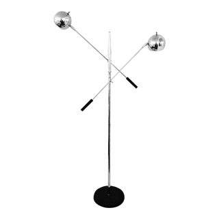 Robert Sonneman Mid-Century Modern Chrome Orbital Floor Lamp For Sale