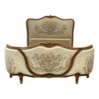 Louis XV Style Sleigh Bed, 1970s For Sale