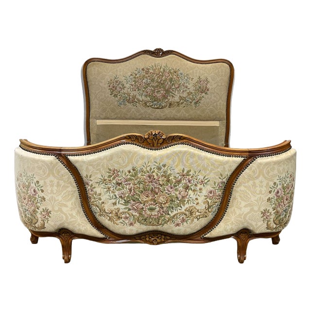 Louis XV Style Sleigh Bed, 1970s For Sale