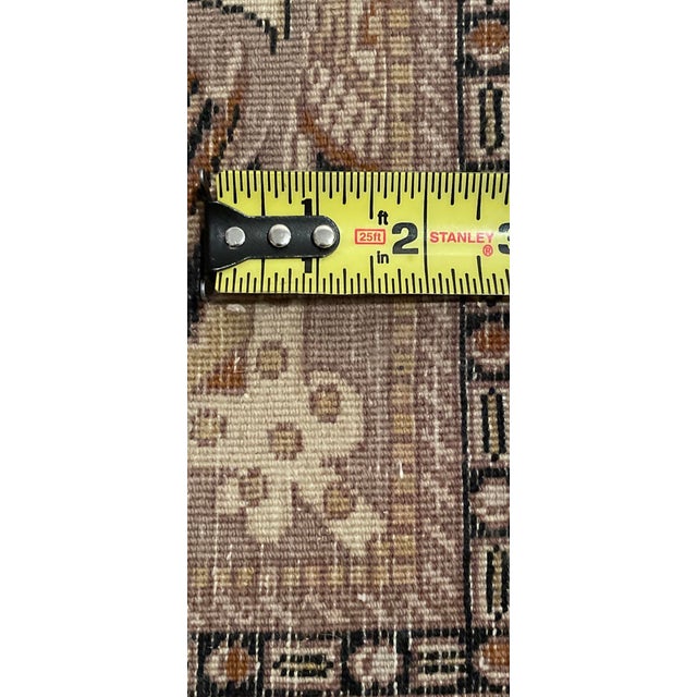 Vintage Pakistani Art Deco Geometric Medallion Hand-Knotted Wool Rug c.1970s 9’4” X 6’2” For Sale - Image 11 of 12