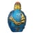 Antique Gilt Blue Glass Snuff Bottle With Bat Motif - Asian Collectible For Sale