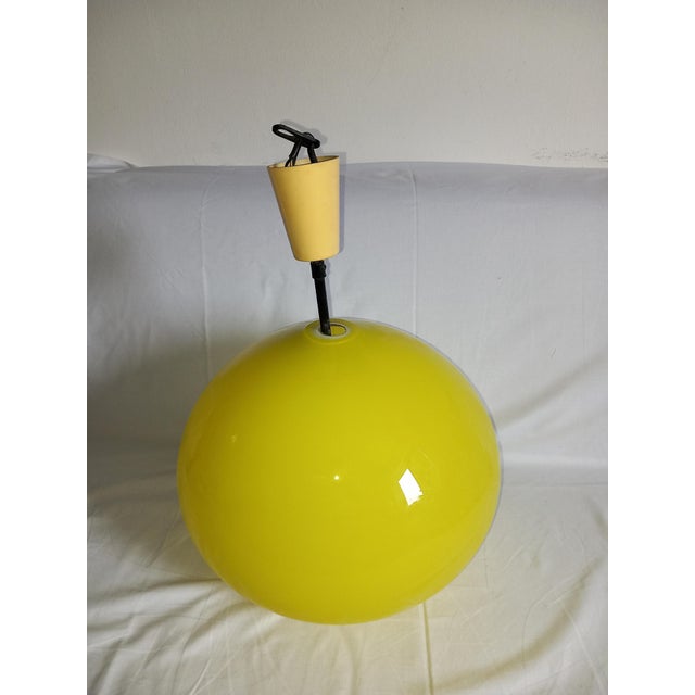 Lemon Yellow Pendant Lamp by Alessandro Pianon for Vistosi For Sale - Image 3 of 6