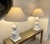 1980's Post Modern White Zig Zag Plaster Lamps by Ziggurat - A Pair For Sale - Image 10 of 12