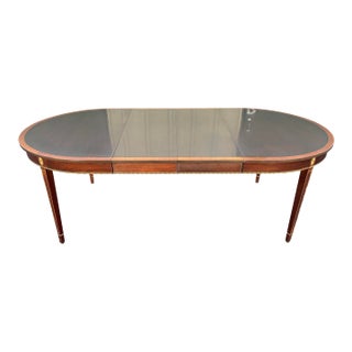 Stickley Federal Style Banded Mahogany Inlaid Extension Dining Table For Sale