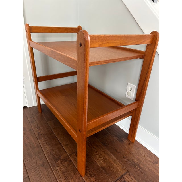 1960s Mid-Century Modern Teak Bar Cart Server For Sale - Image 6 of 11