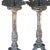 Italian 56” Tall Rare Pair of 18th-Century Italian Silvered & Giltwood Ecclesiastical Altar Prickets For Sale - Image 3 of 18
