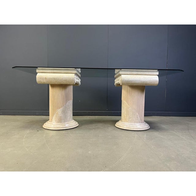 Vintage Tesselated Stone Pedestal Dining Table by Maithland Smith, 1970s For Sale - Image 11 of 13