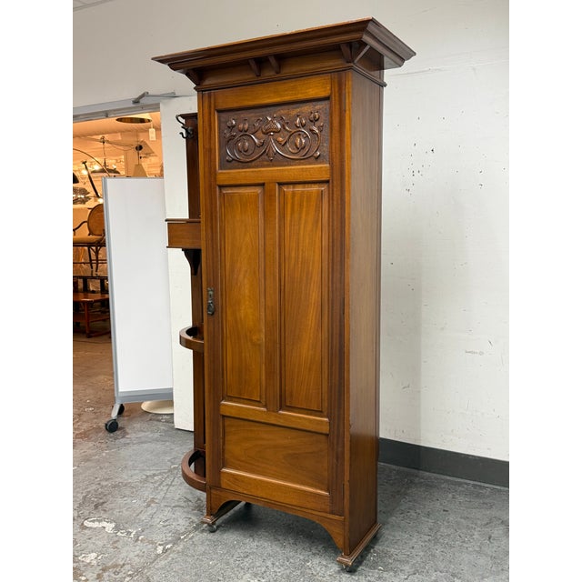 Traditional J & J Shaw Hall Wardrobe, Antique For Sale - Image 3 of 12