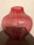 Contemporary Contemporary Handblown Red & Pink Vase With Etched Details For Sale - Image 3 of 10